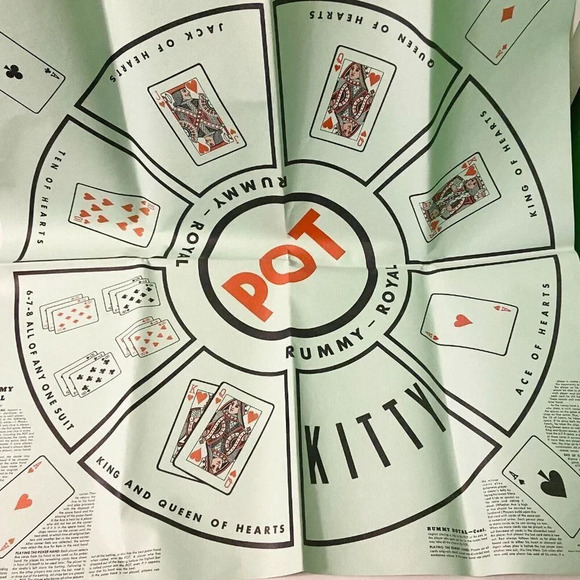 Vintage 1962 Rummy Royal Whitman Plastic Table Sheet Michigan  Rummy Game - Picture 8 of 16